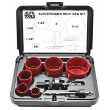 ALFA HOSA8E - 8pc Electrician Hole Saw Kit