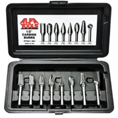 ALFA B81 - 8pc. Double Cut Carbide Burr Set, 1/4" Shank