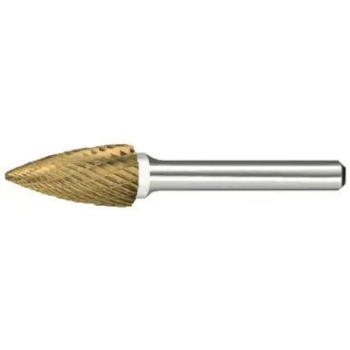 ALFA B71267DTN - Sg-7 Carbide Burr Tree Pointed Double Cut Tin Coated