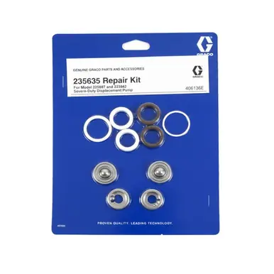 GRACO 235635 - Pump Repair Kit, 30 1 President / 15 1 Monark Severe-Duty Steel, PTFE