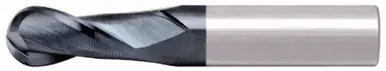 ALFA SCB61385AL - 1" x 1", 2-Flute Ball Single End CC Altin Carbide End Mill