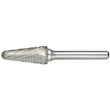 ALFA B71285DTN - Sl-6 Carbide Burr Taper Cone Radius Double Cut Tin Coated
