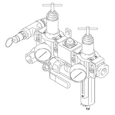 GRACO 239956 - Air Filter/Regulator Kit, for President & Monark Wall-Mount Air-Assisted Pumps