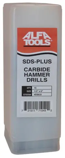 ALFA HDS626 - 25pc SDS-Plus Hammer Drill Bit Bulk Pack 1/4 x 4-1/4