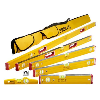 STABILA 78396 - Type 196 Magnetic Level Kit 78"/48"/32"/24"/16"/10" Die Cast Magnetic Torpedo w/