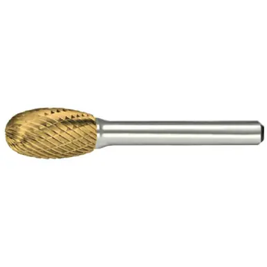 ALFA B71218DTN - Se-7 Carbide Burr Oval Double Cut Tin Coated