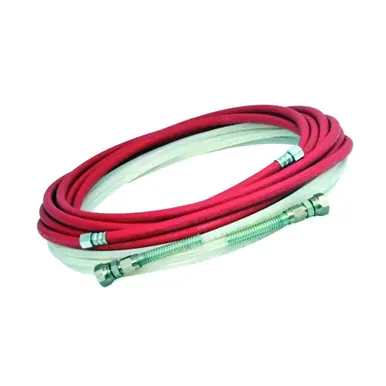 GRACO 233499 - Air/Fluid Hose Set, 25 ft, SS Couplings, 3/8 NPSM(F) Fluid, 1/4 NPSM(F) Air, fits