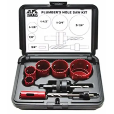 ALFA HOSA8P - 8pc Bi-Metal Plumbers Hole Saw Kit