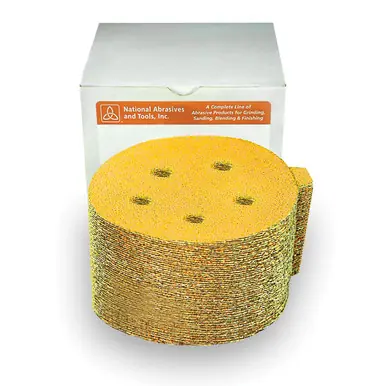 ALFA PTAG83200 - 8" x 0 320G PSA Paper Disc Aluminum Oxide Gold Tabbed