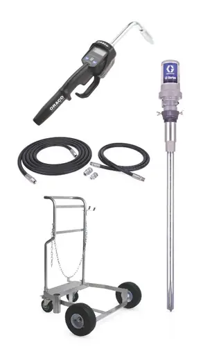 GRACO 24H940 - LD Series 5 1 55 Gallon Barrel Mobile Oil Pump Package - Manual Meter