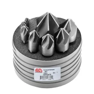 ALFA C6F50574B - 8pc 6-Flute Countersinks 90 Degree Set