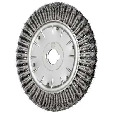 PFERD 82019 14" Dia. COMBITWIST knot wire wheel brush 80 knots, .020" carbon steel wire, 2" arbor