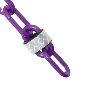 Mr. Chain 52023-100 2" x 100‘ Reflective Plastic Chain - Purple