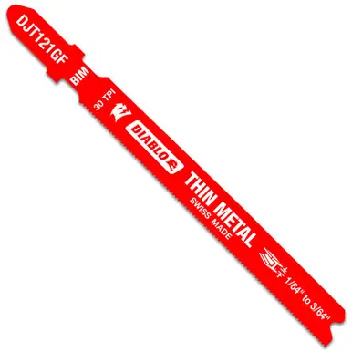 DIABLO DJT121GF5 - 3-5/8" 30 TPI Bi-Metal T-Shank Jig Saw Blades for Thin Metal 5ct