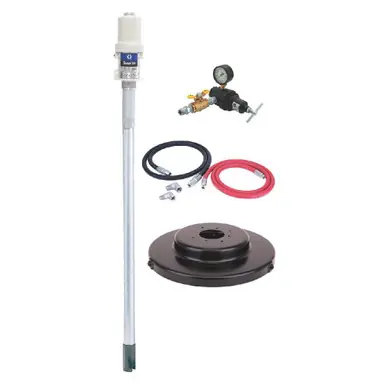 GRACO 246904 – Mini Fire-Ball 225 3 1 Oil Pump, 16 Gallon Open Drum, Cover-Mounted Package, 540 PSI