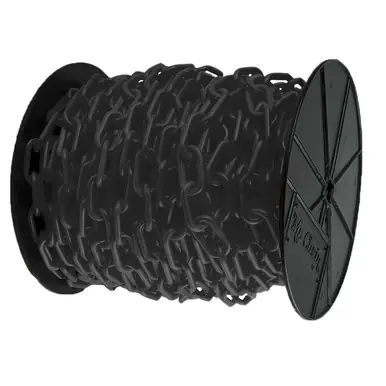 Mr. Chain 80103 3" x 60‘ Reel Plastic Chain - Black