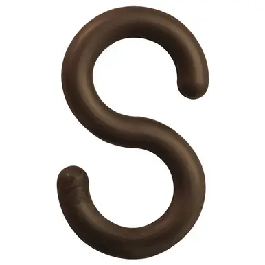 Mr. Chain 80310-10 3" Plastic S-Hook (10 Pack) Brown