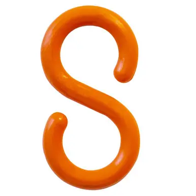 Mr. Chain 50312-10 2" Plastic S-Hook (10 Pack) Safety Orange
