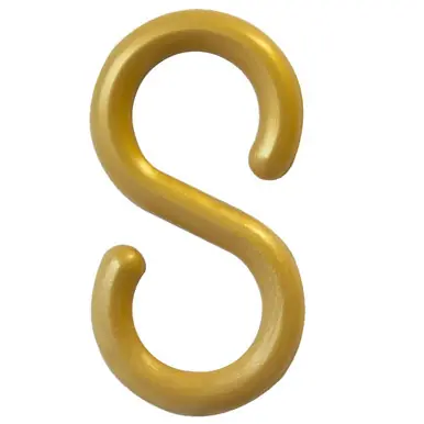 Mr. Chain 10309-10 1" Plastic S-Hook (10 Pack) Gold