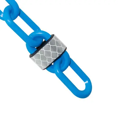Mr. Chain 52024-100 2" x 100‘ Reflective Plastic Chain - Sky Blue