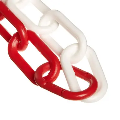 Mr. Chain 80035-100 3" x 100‘ Plastic Chain - White/Red