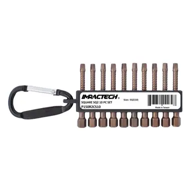 VEGA P150R2CS10 - Impactech 2 Square Carabiner Set, 10pc