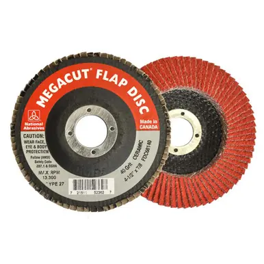 ALFA FDC78340 - 7" x 7/8" 40 Grit T29 Ceramic Flap Disc (5pk)