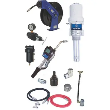 GRACO 224534 - Fire-Ball 300, 5 1 Oil Tank Mount Dispensing Package, with 1/2" x 50 ft Reel