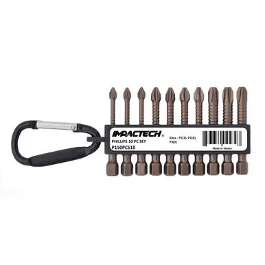 VEGA P150PCS10 - Impactech Assorted Phillips Carabiner Set, 10pc