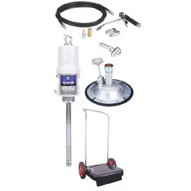 GRACO 226012 - Fire-Ball 300, 50 1 Grease Pump, 50 lb Pail, Cart-Mounted Topper Package, 5000 PSI