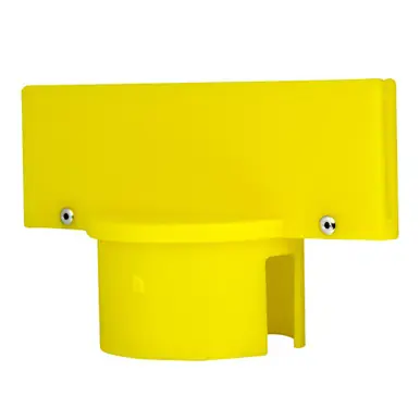 Mr. Chain 93002 Heavy Duty 3" Stanchion Sign Adapter (1 Pack) Yellow