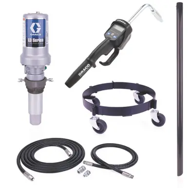 GRACO 25C551 - LD Series 3 1 Mobile 16 Gallon Oil Pump Package - Manual Meter, Rigid Extension, NPT