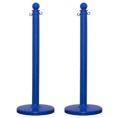 Mr. Chain 96406-2 Medium Duty 2.5" Stanchion (2 Pack) Blue