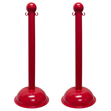 Mr. Chain 99905-2 Heavy Duty 3" Stanchion (2 Pack) Red