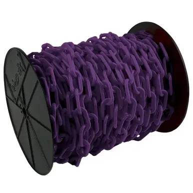 Mr. Chain 51123 2" Heavy Duty x 100‘ Reel Plastic Chain - Purple