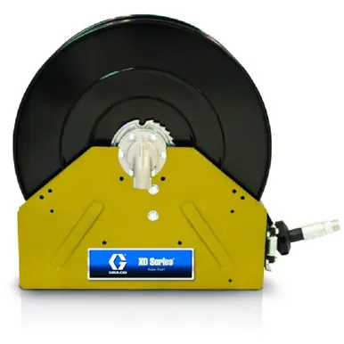 GRACO 24P489 - XD50 Diesel Fuel Hose Reel, 1" x 100 ft, Yellow, 250 PSI
