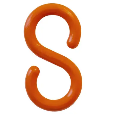 Mr. Chain 50313-10 2" Plastic S-Hook (10 Pack) Traffic Orange