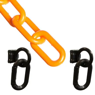 Mr. Chain 72312 Loading Dock Kit with Safety Orange Plastic Chain
