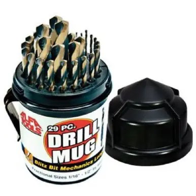 ALFA BBML74290DM - 29pc Blitz Drill Bit Set Mechanic Length, 1/16" - 1/2" by 64ths