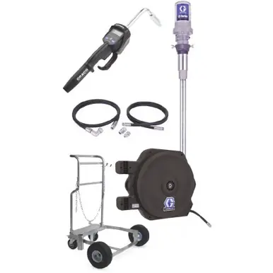 GRACO 24H752 - LD Series 3 1 275 Gallon Tote Mobile Oil Pump Package - Preset Meter