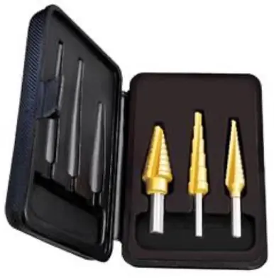 ALFA MBS13 - 3pc ProBit Step Drill Bit Set w/ Case