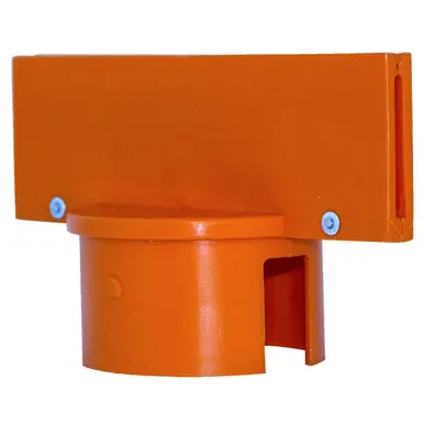 Mr. Chain 92712 Medium Duty 2.5" Stanchion Sign Adapter (1 Pack) Safety Orange
