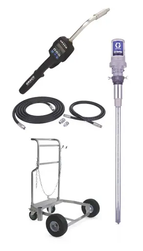 GRACO 24H781 - LD Series 3 1 Mobile 55 Gal. Oil Pump Package Preset Meter