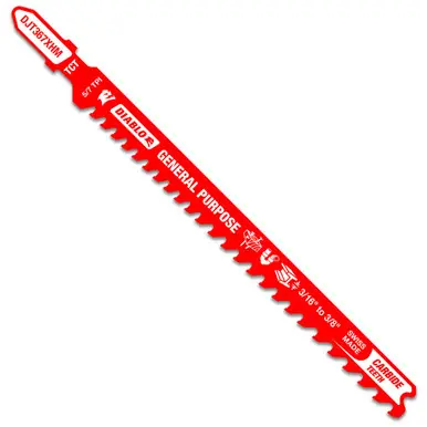 DIABLO DJT367XHM - 5-1/4" 5/7 TPI Carbide T-Shank Jig Saw Blade for General Purpose Applications