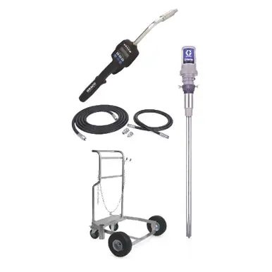 GRACO 24H959 - LD Series 5 1 Mobile 55 Gallon Oil CE Pump Package - Preset Meter, Rigid Extension,