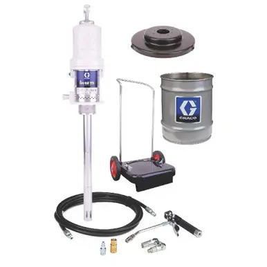 GRACO 253385 - Mini Fire-Ball 225 50 1 35 lb. (16 kg) Grease Pump w/ Dispense Kit, Handle, Pail, &
