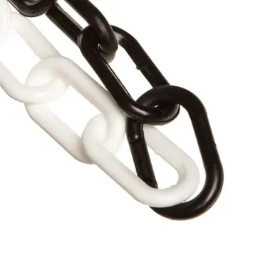 Mr. Chain 50020-100 2" x 100‘ Plastic Chain - White/Black