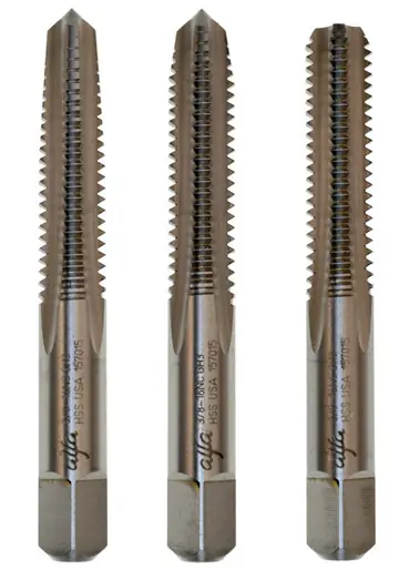 ALFA HTS170042 - 5/8-11 HSS USA Hand Taps, Taper, Plug & Bottoming 3pc Set