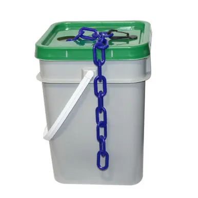 Mr. Chain 51026-P 2" Heavy Duty x 120‘ Pail Plastic Chain - Traffic Blue