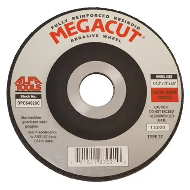 ALFA DPC64035 - 7 x 1/4 x 5/8-11 Aluminum Oxide Type 27 Depressed Center Wheel (10pk)